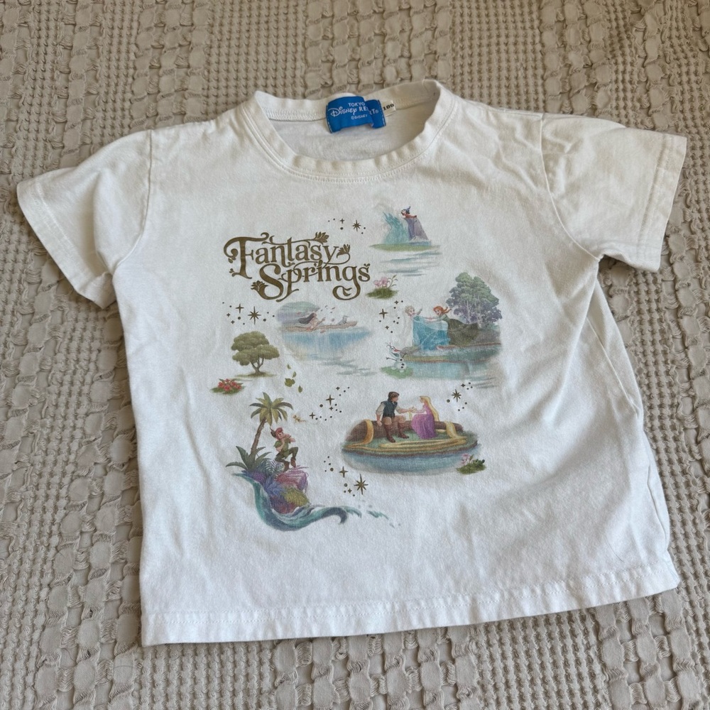 Tokyo Disney Fantasy Springs Girls 4T 100cm Princess Frozen Tangled Souvenir